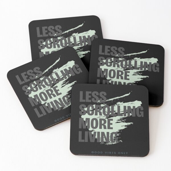 Item preview, Less Scrolling More Living Good Vibes Only designed and sold by Mr besho.