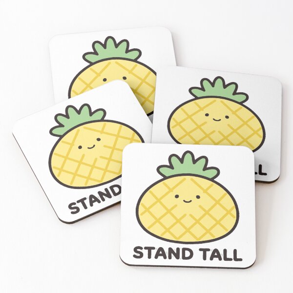 Item preview, Cute Pineapple Stand Tall Positive Affirmation Sticker designed and sold by xiaoxiaochibi.