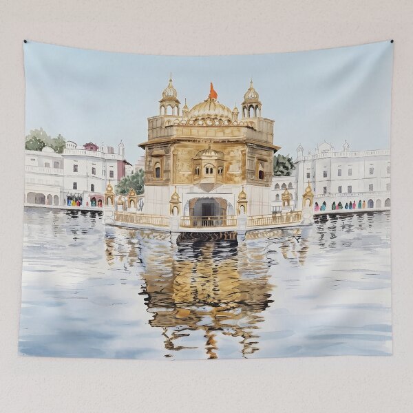 Item preview, Acuarela del Templo Dorado de Amritsar – Harmandir Sahib, Arte de la India designed and sold by POSTERIOCREW.