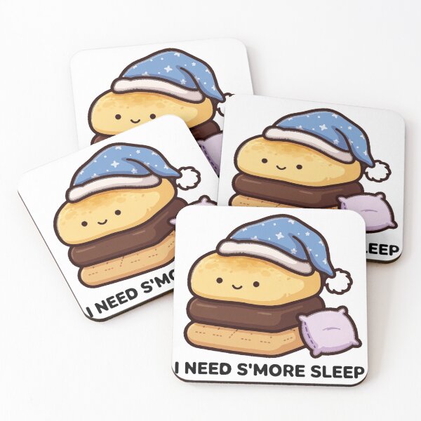 Item preview, Cute Smore I Need Smore Sleep Funny Camping Sticker designed and sold by xiaoxiaochibi.