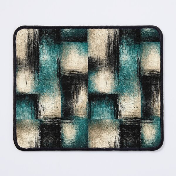 Item preview, Urban Patchwork Teal and Charcoal Grunge Art designed and sold by Piotrek0001.