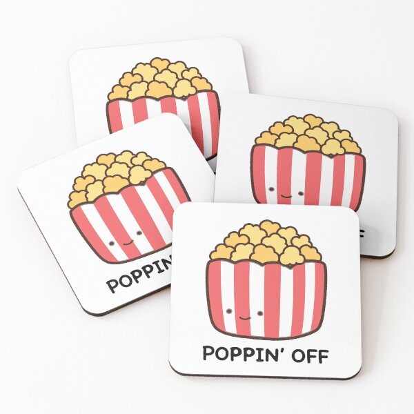 Item preview, Cute Popcorn Poppin Off Funny Movie Snack Sticker designed and sold by xiaoxiaochibi.