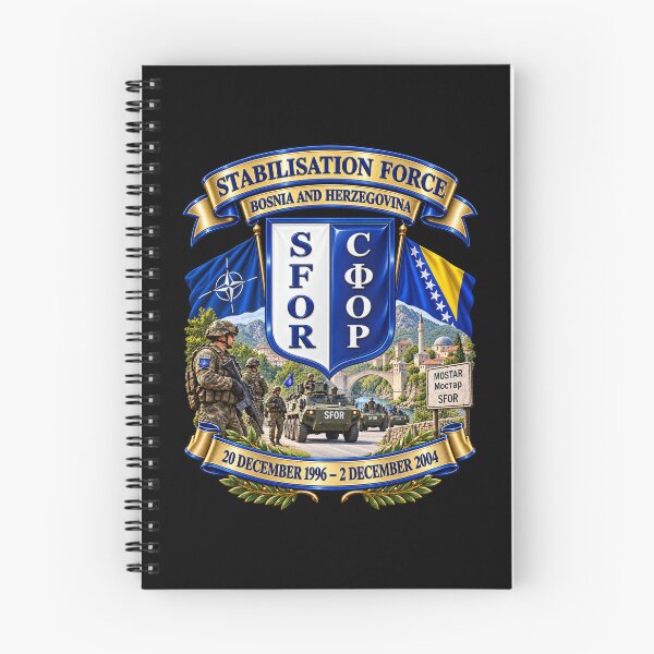 Item preview, Army - Stabilization Force - Bosnia - Herzegovina (SFOR) SSI - 1996-2004 with Scene - 3D - Enhanced designed and sold by Military Insignia Products.