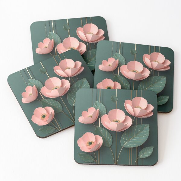 Item preview, Art Deco Emerald and Blush Botanical, Part 1 designed and sold by Vicky Brago-Mitchell®.