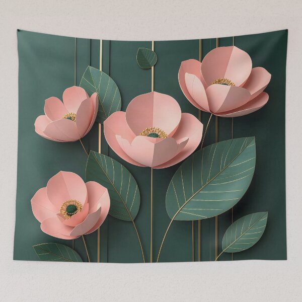 Item preview, Art Deco Emerald and Blush Botanical, Part 1 designed and sold by Vicky Brago-Mitchell®.