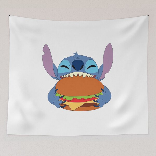 Item preview, Stitch Eating Burger designed and sold by wingoo22.
