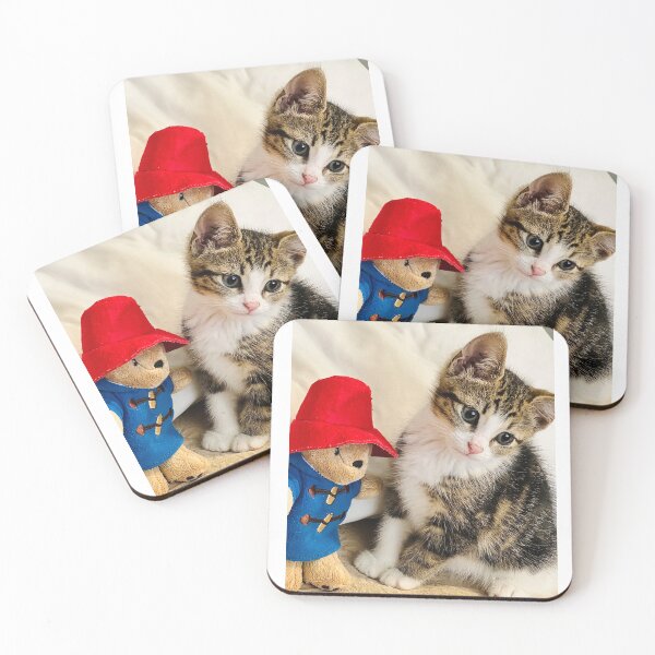 Item preview, Cute Fluffy Tabby Kitten with classic british teddy bear designed and sold by MeliMedO Art.