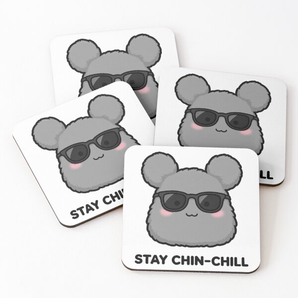 Item preview, Cute Chinchilla Stay Chin Chill Funny Sticker designed and sold by xiaoxiaochibi.