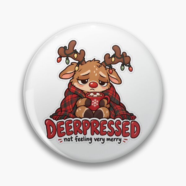 Item preview, Deerpressed Sad Reindeer Christmas designed and sold by Mordenrox.