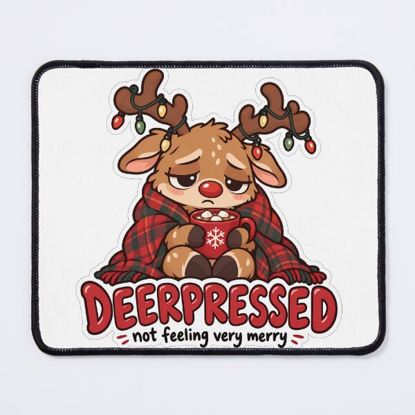 Item preview, Deerpressed Sad Reindeer Christmas designed and sold by Mordenrox.