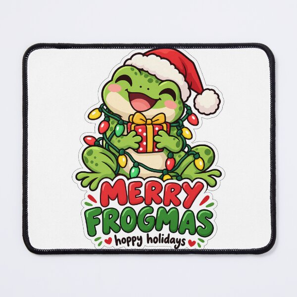 Item preview, Merry Frogmas Christmas Frog Hoppy Holidays designed and sold by Mordenrox.