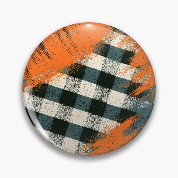 Item preview, Distressed Orange Plaid and Brushstroke Art designed and sold by Piotrek0001.
