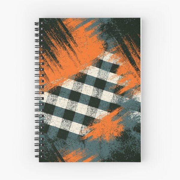 Item preview, Distressed Orange Plaid and Brushstroke Art designed and sold by Piotrek0001.