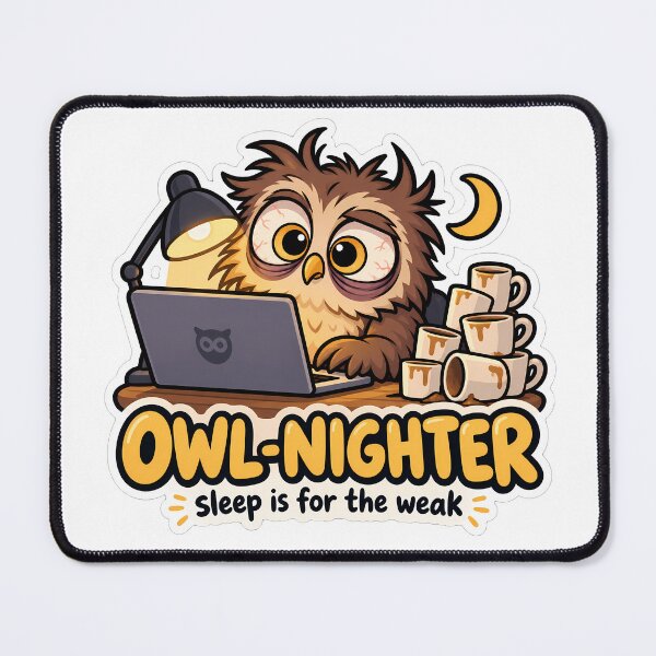 Item preview, Owl-Nighter Tired Owl Sleep Is For The Weak designed and sold by Mordenrox.