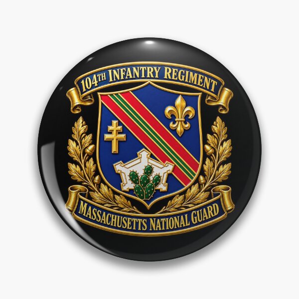 Item preview, Army - 104th Infantry Regiment - Massachusetts National Guard - DUI - 1930 - 3D - Enhanced designed and sold by Military Insignia Products.