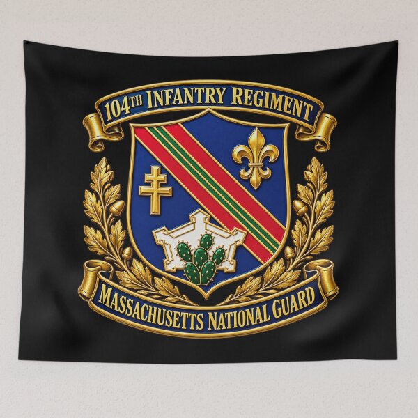 Item preview, Army - 104th Infantry Regiment - Massachusetts National Guard - DUI - 1930 - 3D - Enhanced designed and sold by Military Insignia Products.