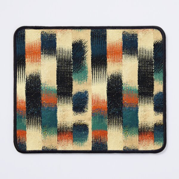 Item preview, Textured Plaid Stripes in Teal and Orange designed and sold by Piotrek0001.