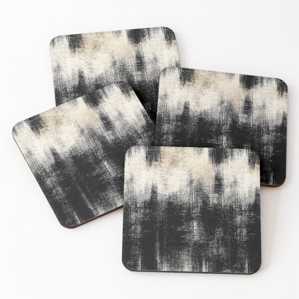 Item preview, Inky Black and White Raw Canvas Texture designed and sold by Piotrek0001.
