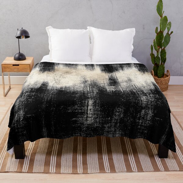 Item preview, Inky Black and White Raw Canvas Texture designed and sold by Piotrek0001.