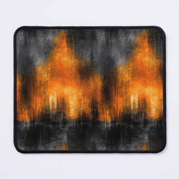 Item preview, Fiery Amber and Charcoal Smoked Wall Art designed and sold by Piotrek0001.