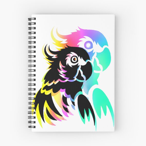 Item preview, Rainbow Parrot Neon Wings Colorful Tropical Bird designed and sold by ExploreAura Studio.