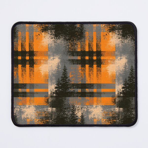 Item preview, Pine Forest Silhouette on Distressed Plaid designed and sold by Piotrek0001.