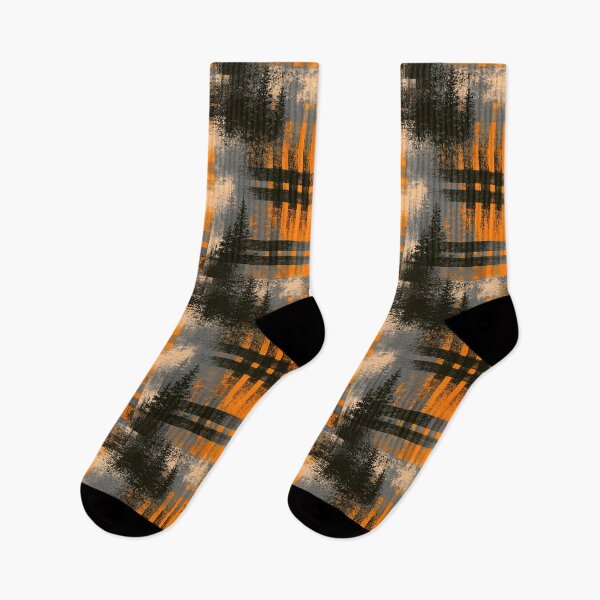 Item preview, Pine Forest Silhouette on Distressed Plaid designed and sold by Piotrek0001.