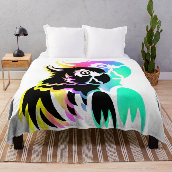 Item preview, Rainbow Parrot Neon Wings Colorful Tropical Bird designed and sold by ExploreAura Studio.
