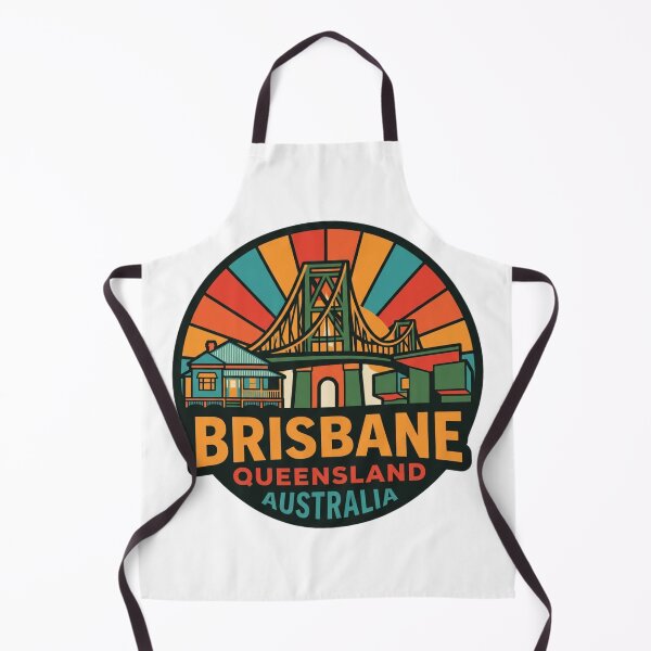 Item preview, Brisbane Story Bridge Queenslander House Retro Travel Badge Illustration    designed and sold by raedattia.