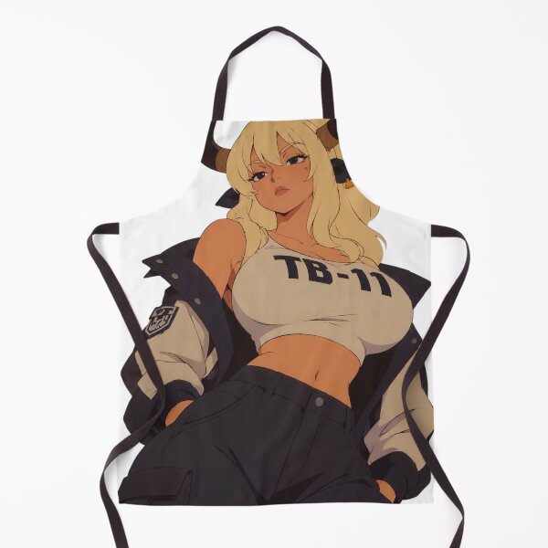 Item preview, Horned Blonde Anime Girl – Dark Fantasy Pin Up designed and sold by  Hollow Moon Studios..