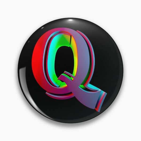 Item preview, Neon 3D Letter Q - Retro Synthwave Style designed and sold by Creatigrafo.