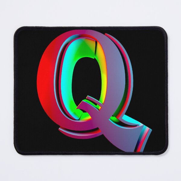 Item preview, Neon 3D Letter Q - Retro Synthwave Style designed and sold by Creatigrafo.