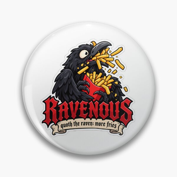 Item preview, Ravenous Raven Eating Fries designed and sold by Mordenrox.
