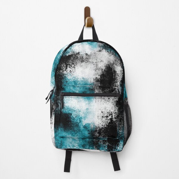 Item preview, Electric Teal and Black Urban Spray Texture designed and sold by Piotrek0001.
