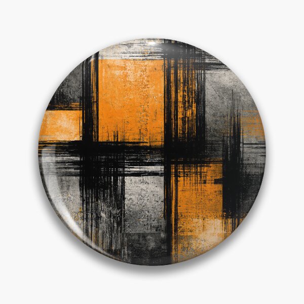 Item preview, Constructivist Orange and Black Urban Block Art designed and sold by Piotrek0001.