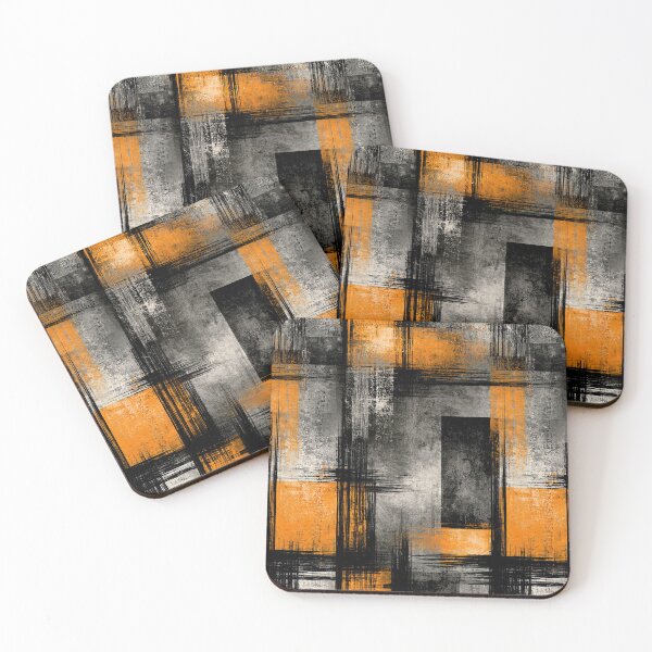 Item preview, Constructivist Orange and Black Urban Block Art designed and sold by Piotrek0001.
