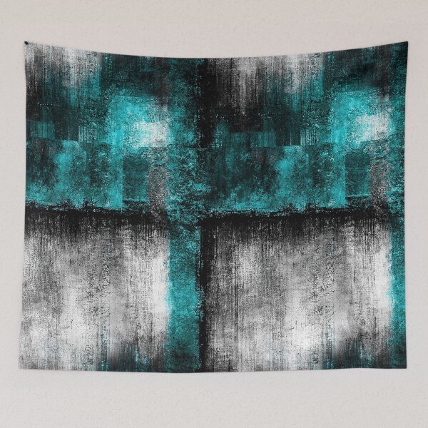 Item preview, Teal and White Cross Spray Graffiti Art designed and sold by Piotrek0001.