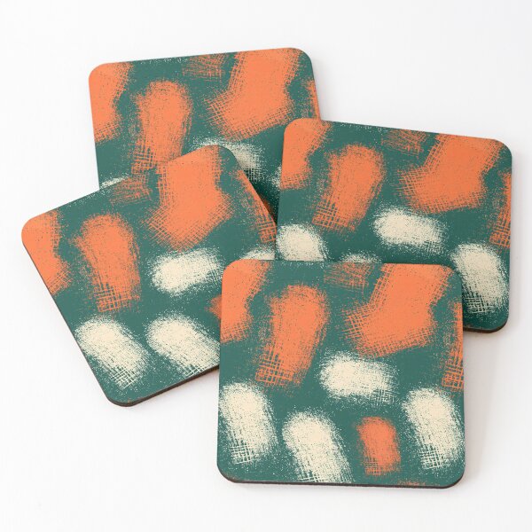 Item preview, Abstract Painterly Blotches in Teal and Orange designed and sold by Piotrek0001.