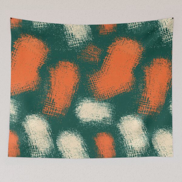 Item preview, Abstract Painterly Blotches in Teal and Orange designed and sold by Piotrek0001.