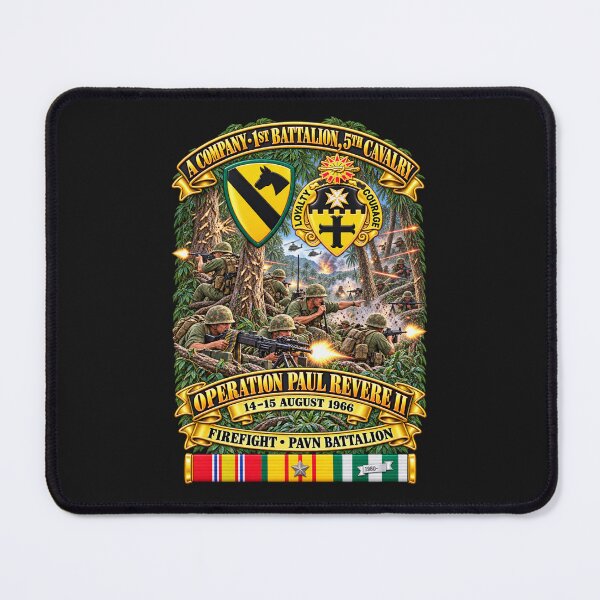 Item preview, Army - A Co, 1st Bn, 5th Cavalry -1st Cav Div - Operation Paul Revere II -14-15 Aug 1966 - Vietnam - PAVN Firefight w VN SVC - 3D - Enhanced designed and sold by Military Insignia Products.