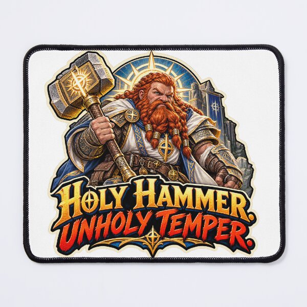 Item preview, Holy Hammer Unholy Temper Male designed and sold by Wear It Anyway Designs.