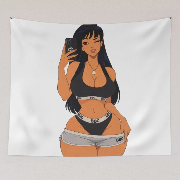Item preview, Vintage Anime Pinup Selfie Girl – Retro Glam Aesthetic designed and sold by Hollow Moon Studios..