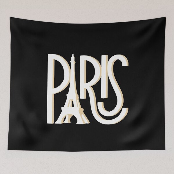 Item preview, Paris Eiffel Tower Minimalist Typography designed and sold by KromaDesignLab.