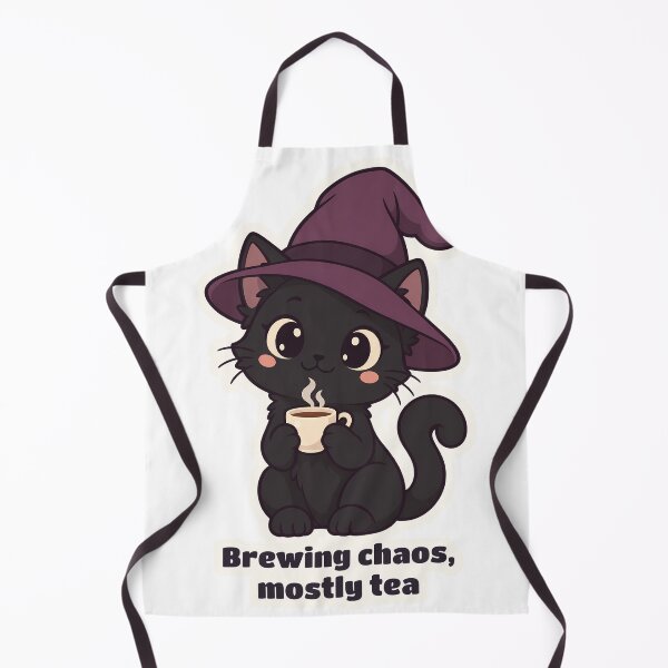 Item preview, Witchy Black Cat Brewing Chaos Mostly Tea designed and sold by OuqCreations.