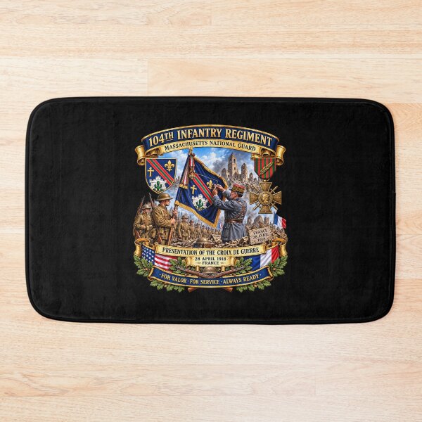 Item preview, Army - 104th Infantry Regiment - Massachusetts National Guard - Regt Colors - WWI - 28 April 1918 - 3D - Enhanced designed and sold by Military Insignia Products.