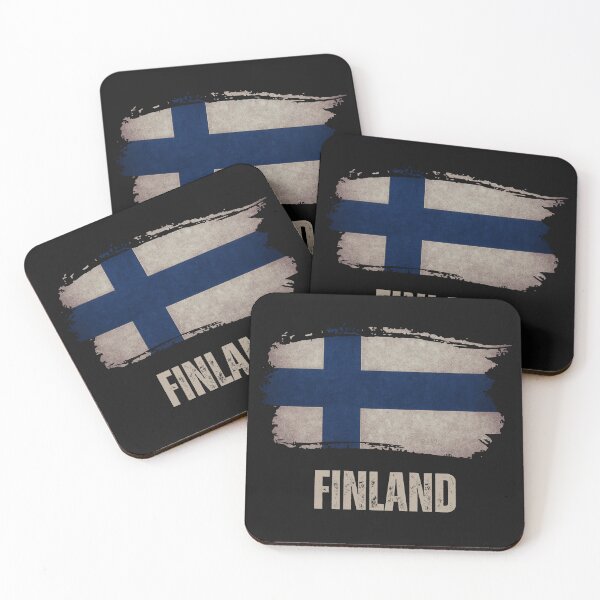 Item preview, Vintage grunge Finnish flag designed and sold by Dressyourflag.