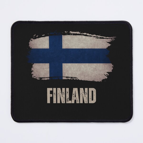 Item preview, Vintage grunge Finnish flag designed and sold by Dressyourflag.