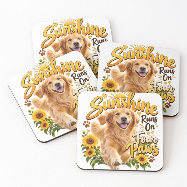 Item preview, Golden Retriever Sunshine Runs On Four Paws Dog Lover Design designed and sold by okay 2 look .