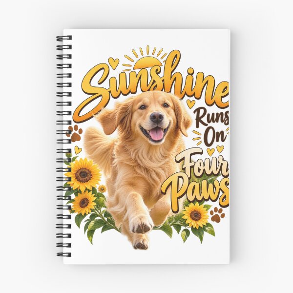 Item preview, Golden Retriever Sunshine Runs On Four Paws Dog Lover Design designed and sold by okay 2 look .