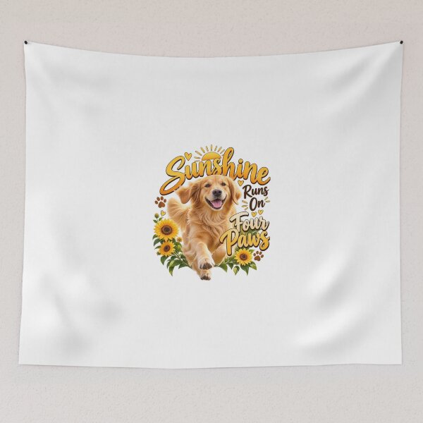 Item preview, Golden Retriever Sunshine Runs On Four Paws Dog Lover Design designed and sold by okay 2 look .